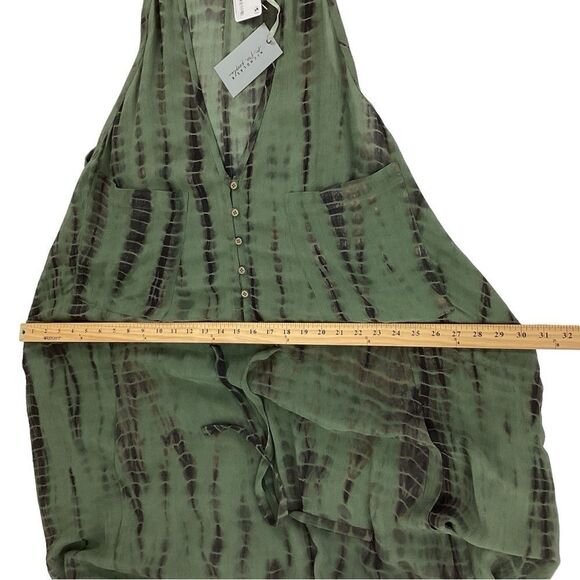 NICHOLAS K x FREE PEOPLE Size XL NWT Dahlia Tie Dye Jumpsuit Sage Green Black - Picture 13 of 16